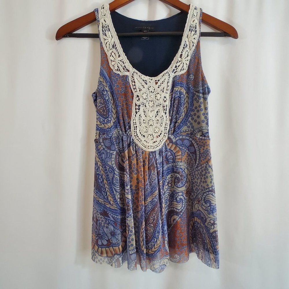 Anthropologie Weston Wear Paisley sleeveless top